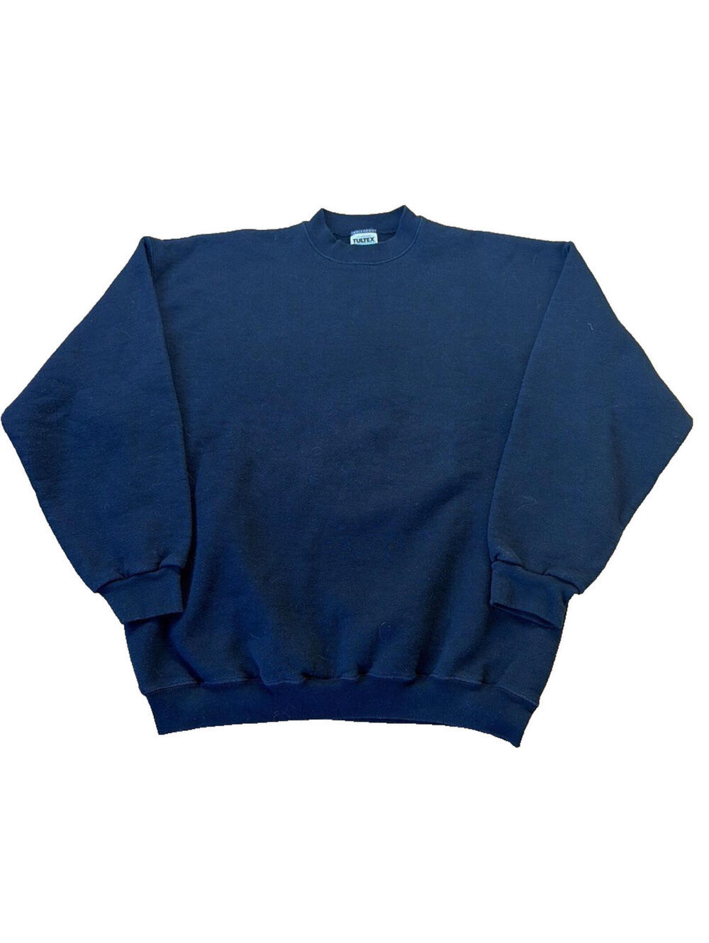 Vintage Tultex Blank Sweatshirt Mens XL Black Crew Neck